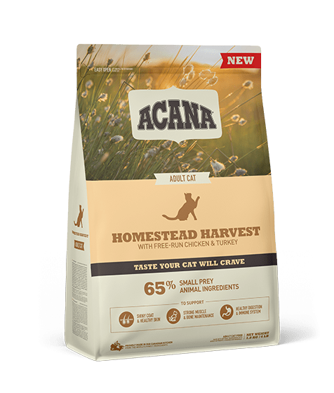 Acana Homestead Harvest Free - Run Chicken & Turkey Adult Dry Cat Food - 4.5kg - Shopivet.com