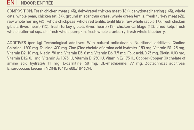 Acana Indoor Entree Adult Dry Cat Food - 1.8KG - Shopivet.com