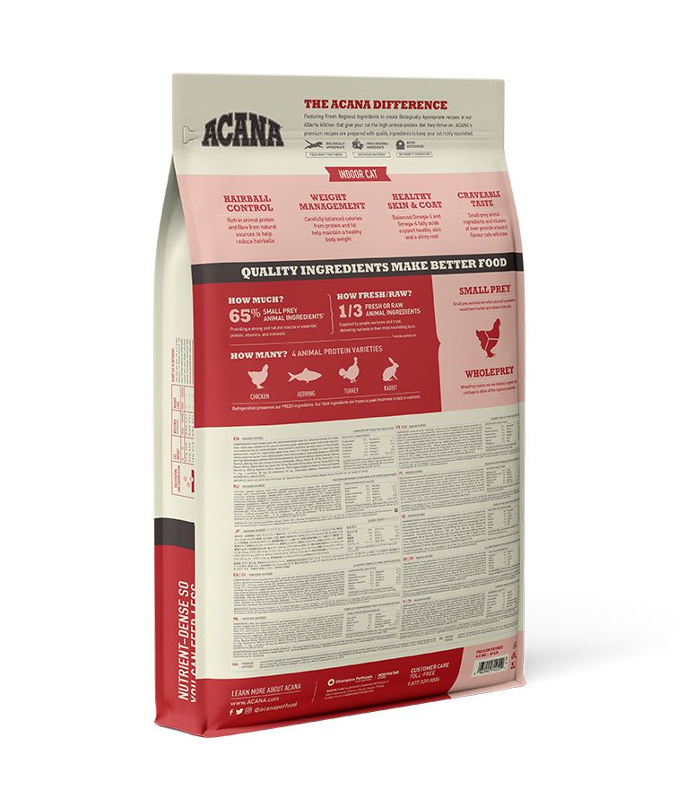 Acana Indoor Entree Adult Dry Cat Food - 4.5KG - Shopivet.com