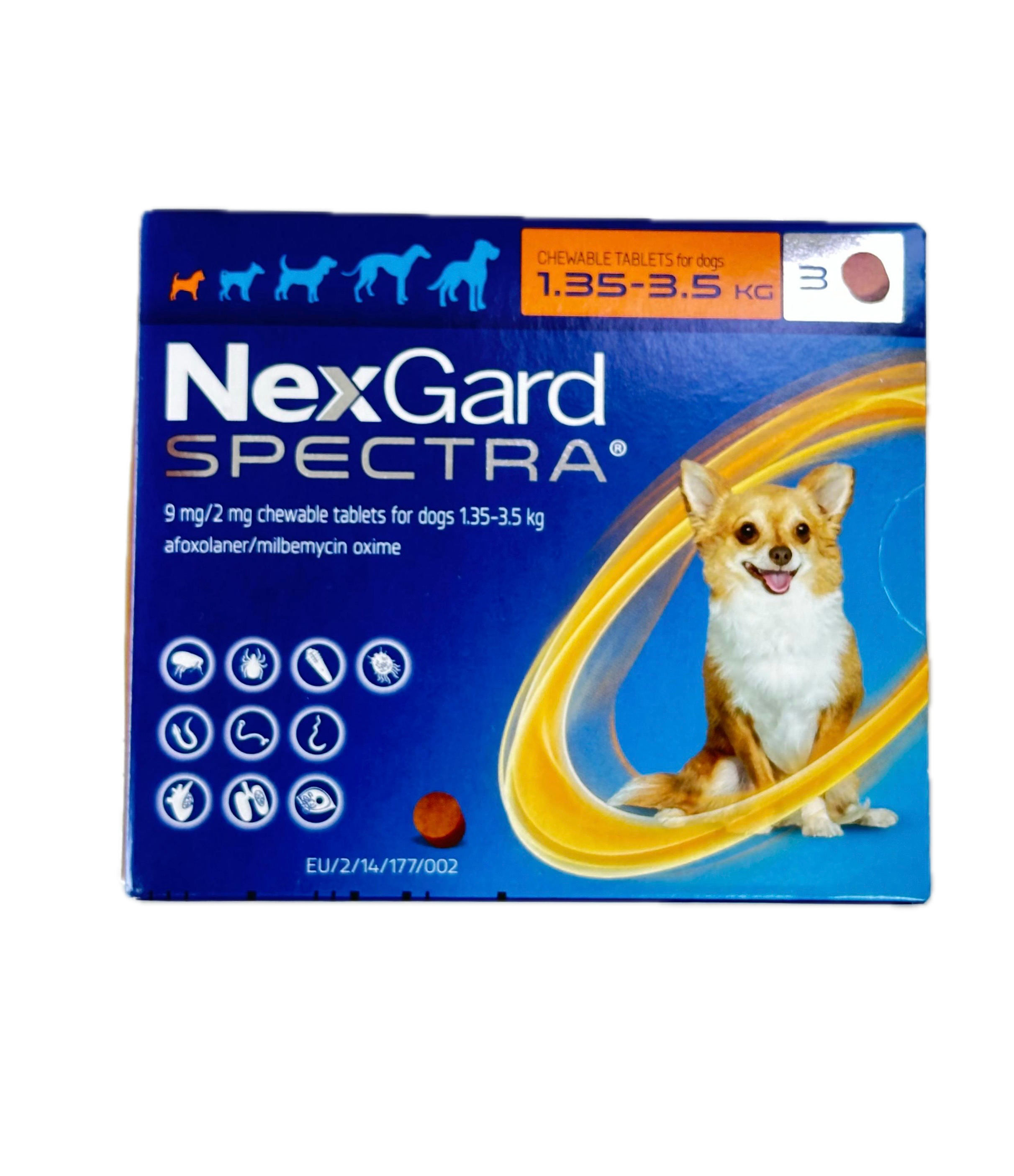 Nexgard Spectra 1.35-3.5 kg Tabs - very small
