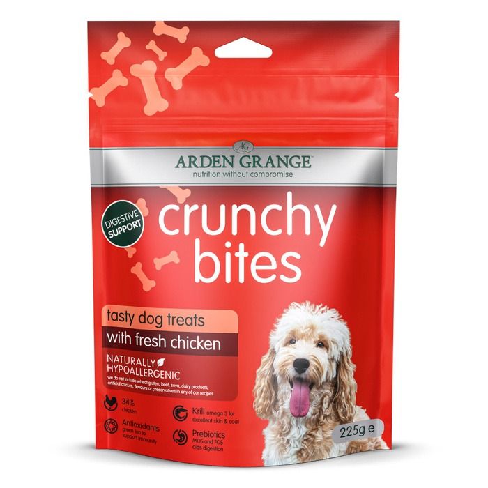 Arden Grange Crunchy Bites Chicken Dog Treats 225g - 225g
