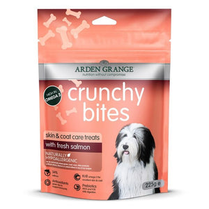 Arden Grange Crunchy Bites Salmon Skin & Coat Care Dog Treats 225g - 225g