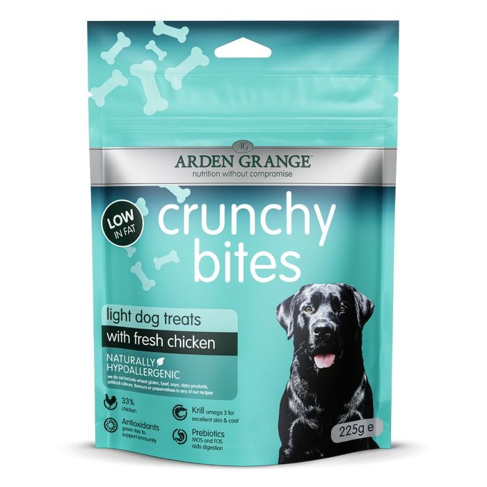 Arden Grange Crunchy Bites Chicken Light Dog Treats 225g - 225g
