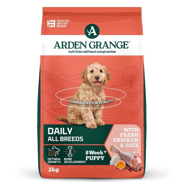 Arden Grange Daily All Breeds Puppy with Fresh Chicken & Rice Dry Dog Food - 6kg