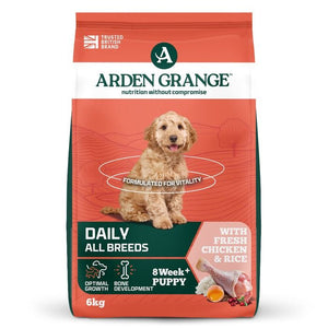 Arden Grange Daily All Breeds Puppy with Fresh Chicken & Rice Dry Dog Food - 6kg