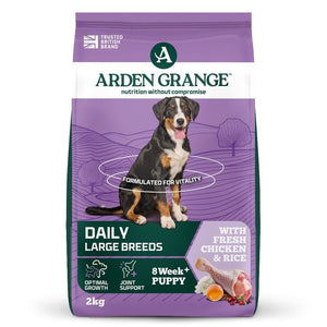 Arden Grange Daily Large Breeds Puppy with Fresh Chicken & Rice Dry Dog Food - 2kg