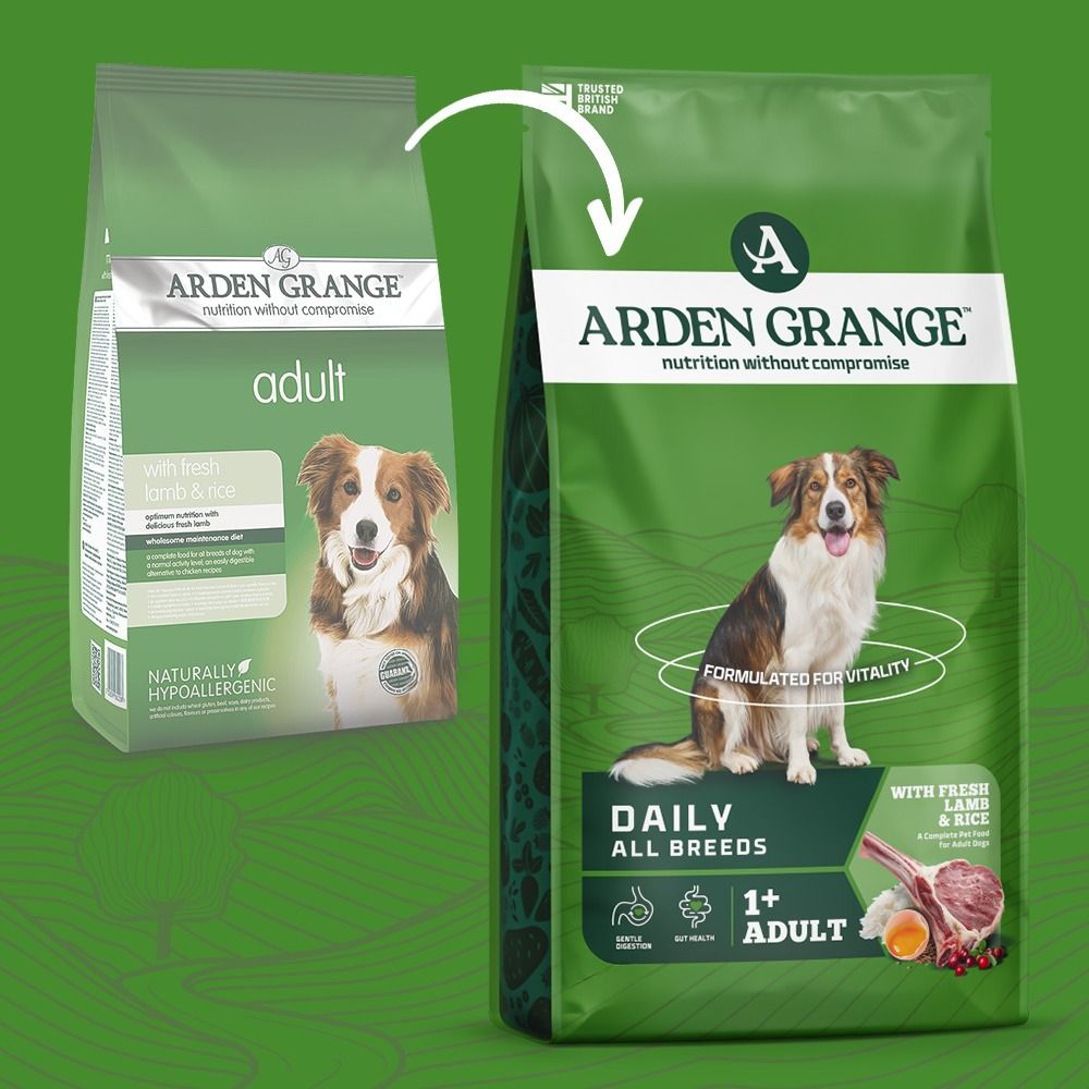 Arden Grange Daily All Breeds Adult Fresh Lamb & Rice Dry Dog Food - 2kg