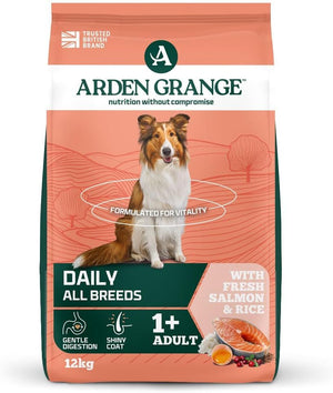 Arden Grange Daily All Breeds Adult Salmon & Rice Dry Dog Food - 12kg