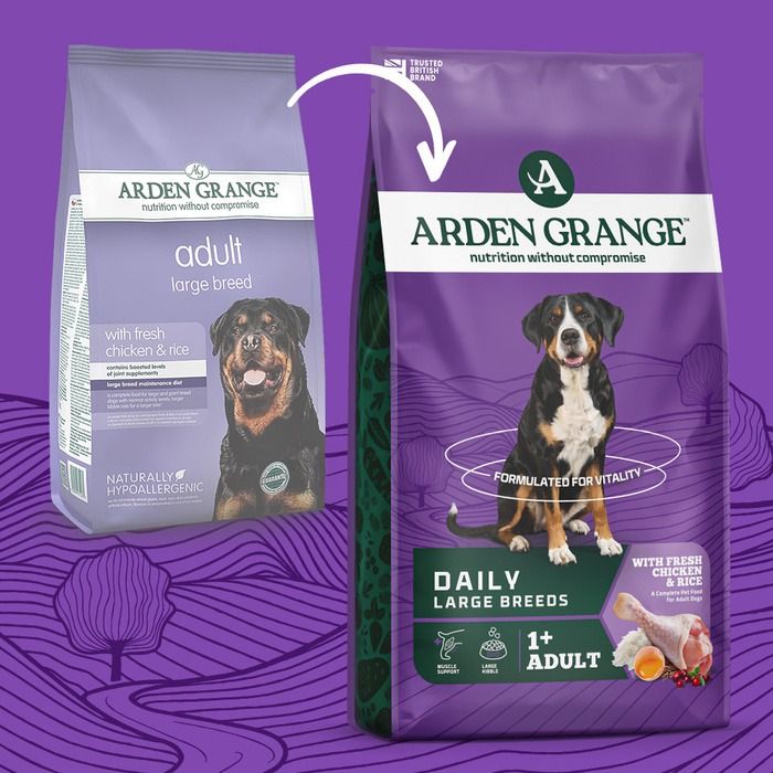 Arden Grange Daily Large Breeds Adult Fresh Chicken & Rice Dry Dog Food - 12kg
