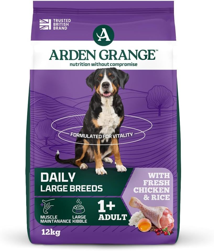 Arden Grange Daily Large Breeds Adult Fresh Chicken & Rice Dry Dog Food - 12kg