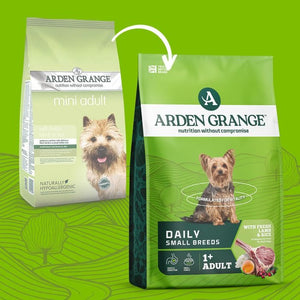 Arden Grange Daily Small Breeds Adult with Fresh Lamb & Rice Dry Dog Food - 2kg