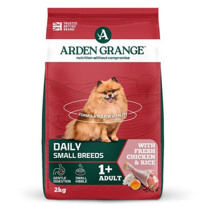 Arden Grange Daily Small Breeds Adult with Fresh Chicken & Rice Dry Dog Food - 2kg