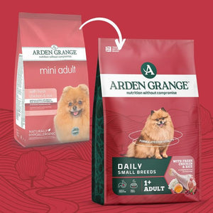 Arden Grange Daily Small Breeds Adult with Fresh Chicken & Rice Dry Dog Food - 6kg