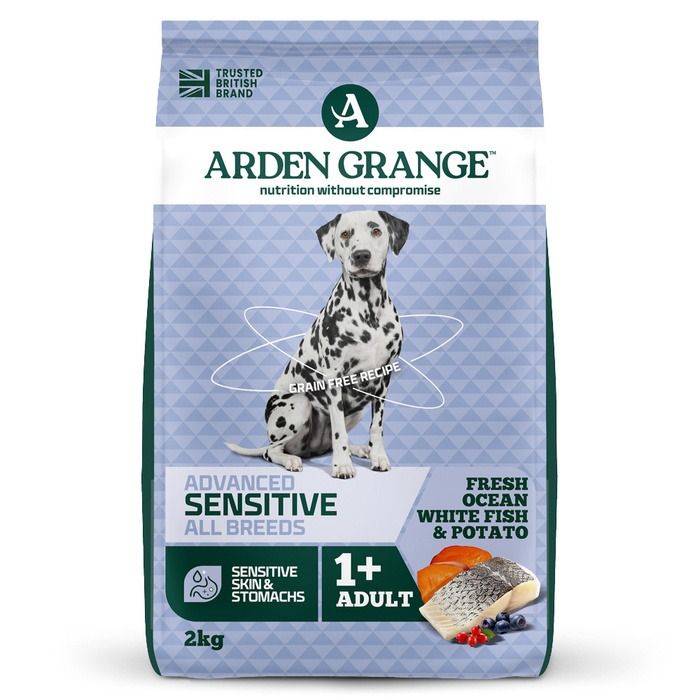 Arden Grange Advanced Sensitive All Breeds Adult Ocean White Fish & Potato Dry Dog Food - 2kg