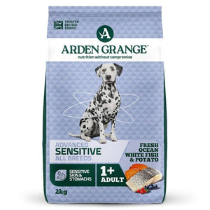 Arden Grange Advanced Sensitive All Breeds Adult Ocean White Fish & Potato Dry Dog Food - 12kg