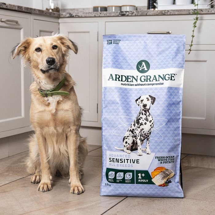 Arden Grange Advanced Sensitive All Breeds Adult Ocean White Fish & Potato Dry Dog Food - 6kg