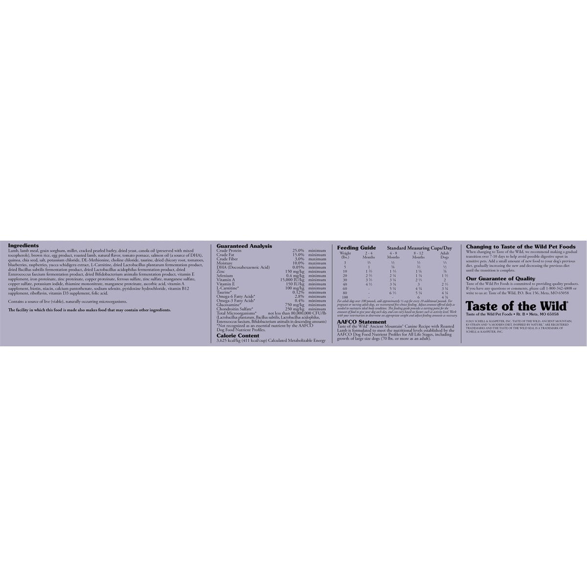 Ancient Mountain Canine Recipe - 12.7kg(28lbs) - Shopivet.com