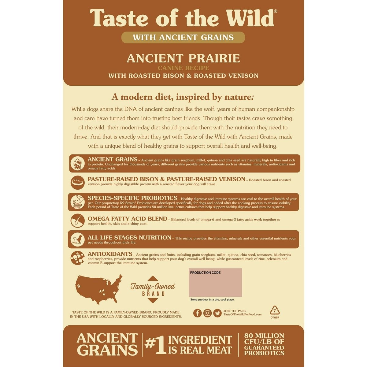Ancient Prairie Canine Recipe - 12.7kg(28lbs) - Shopivet.com
