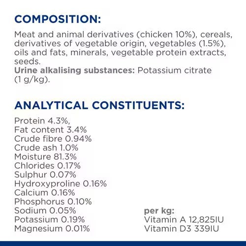 Hill’s Prescription Diet c/d Multicare Canine Stew with Chicken & added Vegetables (12x354g)