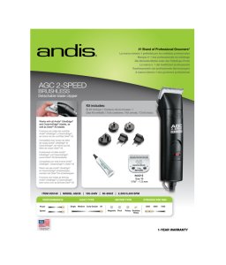 Andis AGC 2 - Speed Brushless Detachable Blade Clipper - Shopivet.com