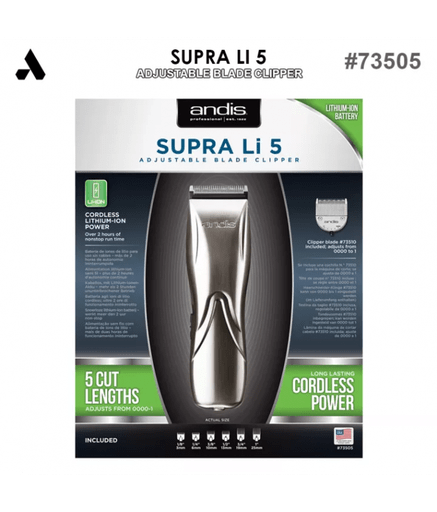 Andis Supra Li 5 Adjustable Blade Clipper - Shopivet.com