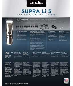 Andis Supra Li 5 Adjustable Blade Clipper - Shopivet.com