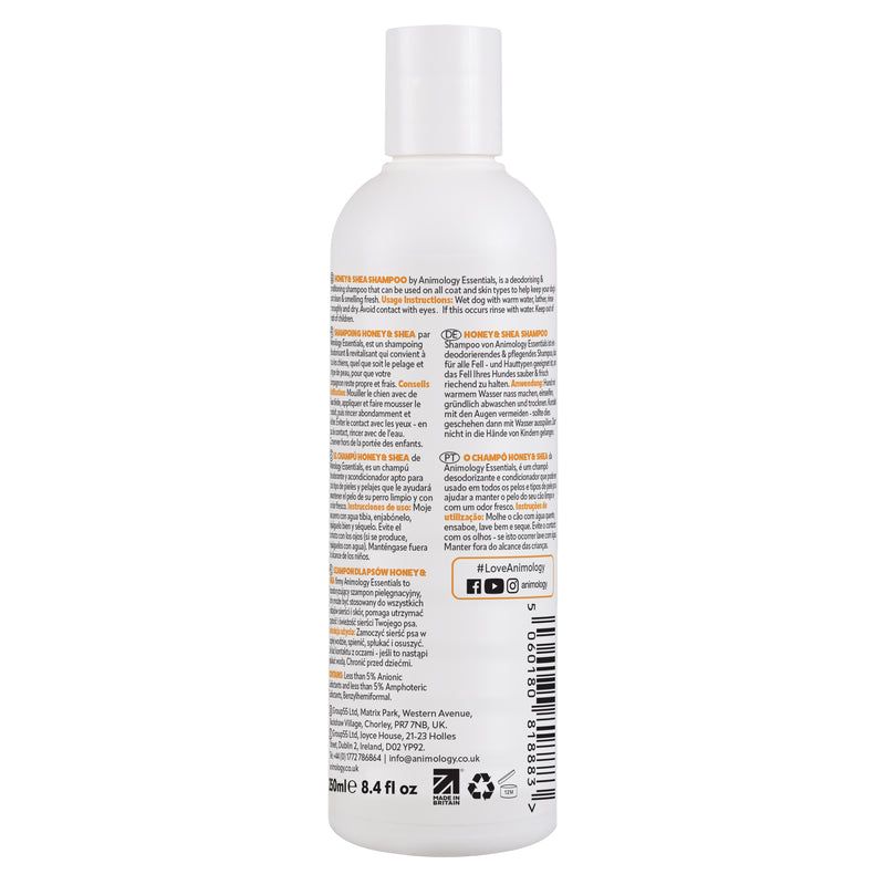 Animology Essentials Honey & Shea Dog Shampoo 250ml - 250ml - Shopivet.com