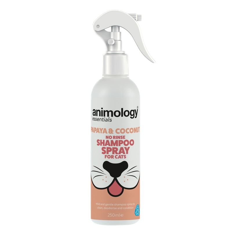 Animology Essentials Papaya & Coconut No Rinse Cat Shampoo Spray 250ml - 250ml - Shopivet.com