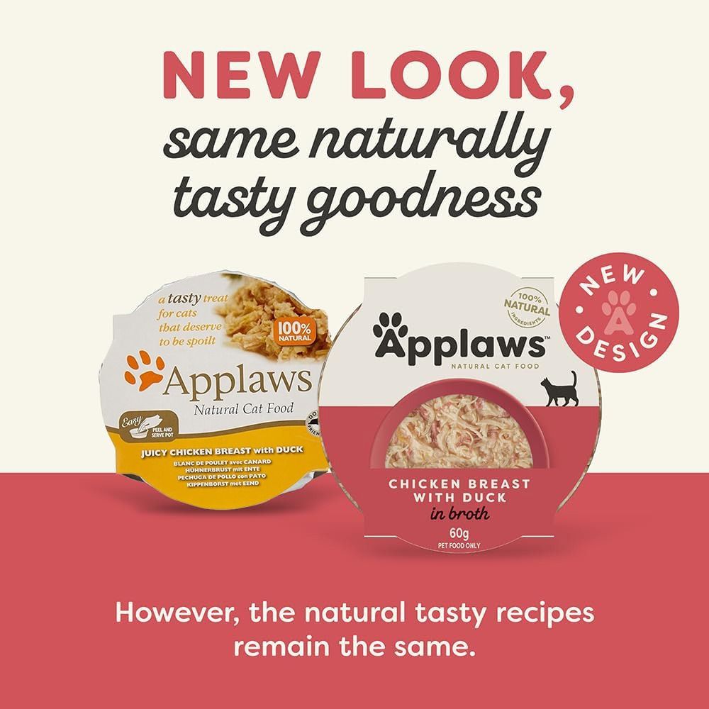 Applaws Chicken Breast with Duck in Broth Wet Cat Food 60g Pot - 60G - Shopivet.com