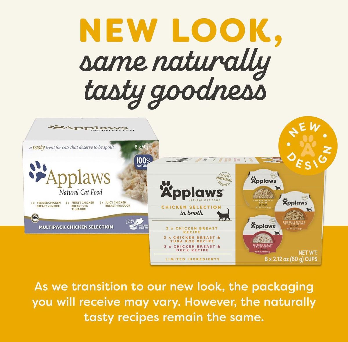 Applaws Chicken Selection in Broth Adult Wet Cat Food 8 x 60g Pot - 60G - Shopivet.com