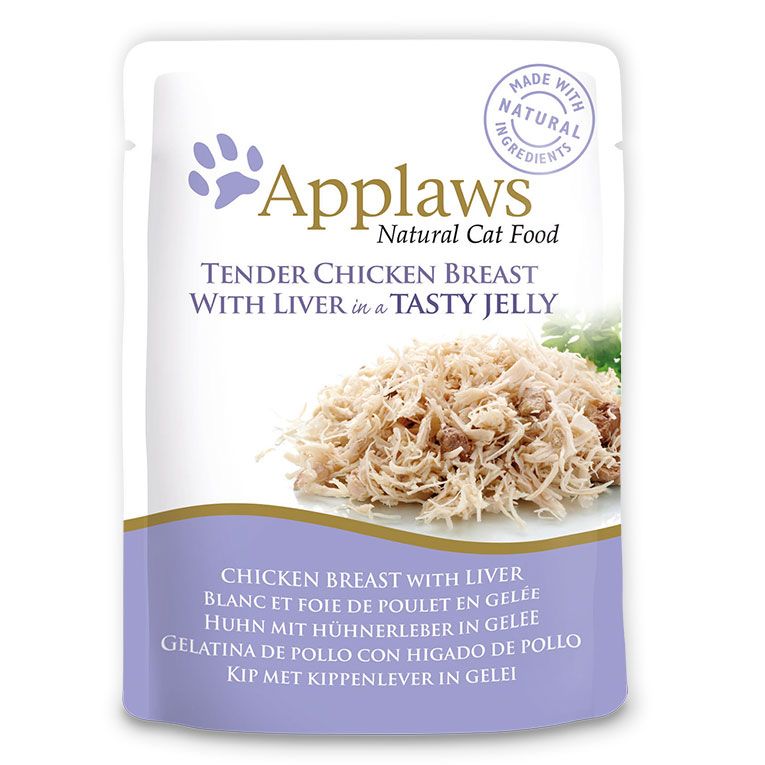Applaws Chicken with Liver in Jelly Adult Wet Cat Food 70g Pouch - 70G - Shopivet.com