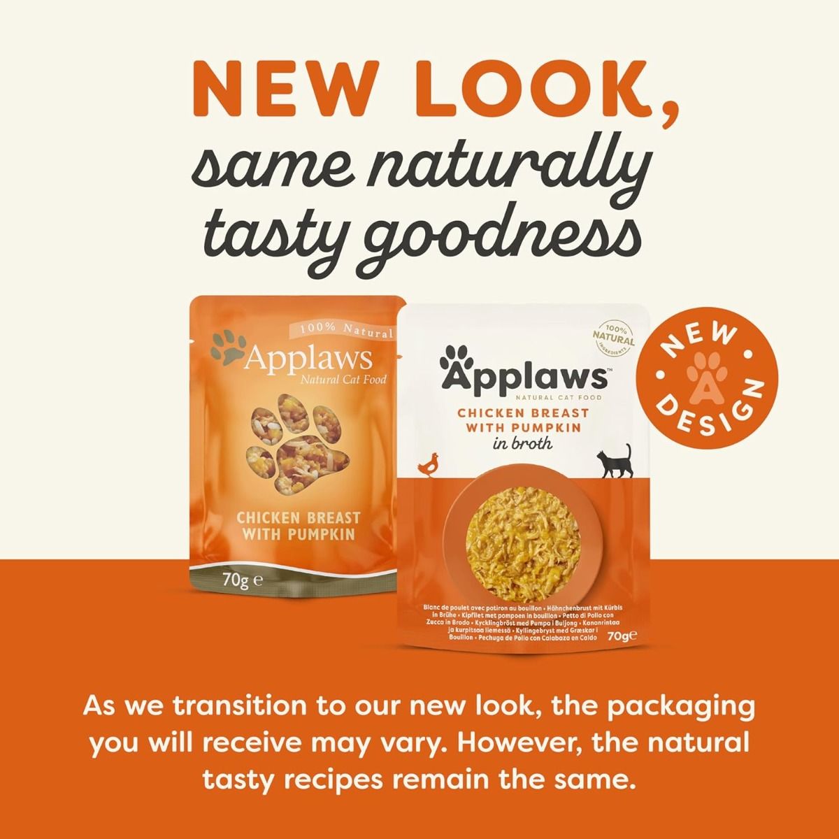 Applaws Chicken with Pumpkin in Broth Wet Cat Food 70g Pouch - 70G - Shopivet.com