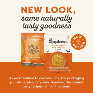 Applaws Chicken with Pumpkin in Broth Wet Cat Food 70g Pouch - 70G - Shopivet.com