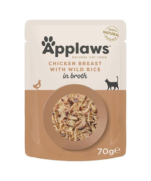 Applaws Chicken with Wild Rice in Broth Wet Cat Food 70g Pouch - 70G - Shopivet.com