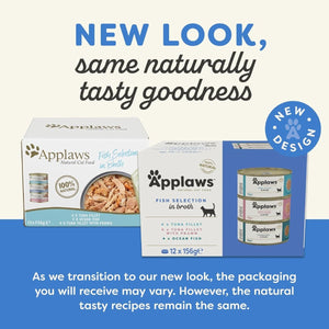 Applaws Fish Selection Multipack in Broth Cat Wet Food 12x156g - Shopivet.com