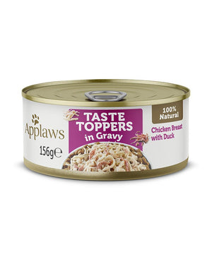 Applaws Taste Toppers in Gravy Chicken with Duck Wet Dog Food 156g Tin - 156G - Shopivet.com