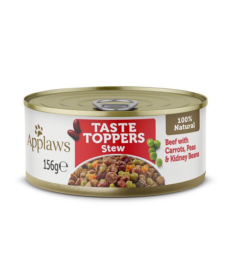 Applaws Taste Toppers Stew Beef with Vegetables Wet Dog Food 156g Tin - 156G - Shopivet.com