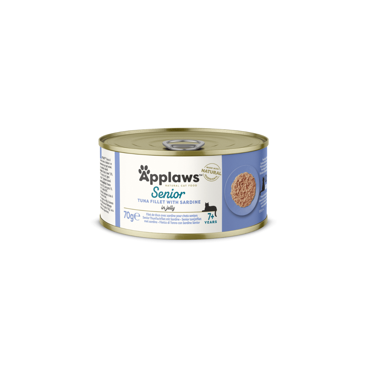 Applaws Tuna Fillet with Sardine Senior Wet Cat Food 70g Tin - 70G - Shopivet.com
