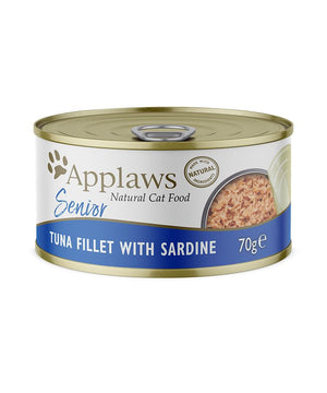 Applaws Tuna Fillet with Sardine Senior Wet Cat Food 70g Tin - 70G - Shopivet.com