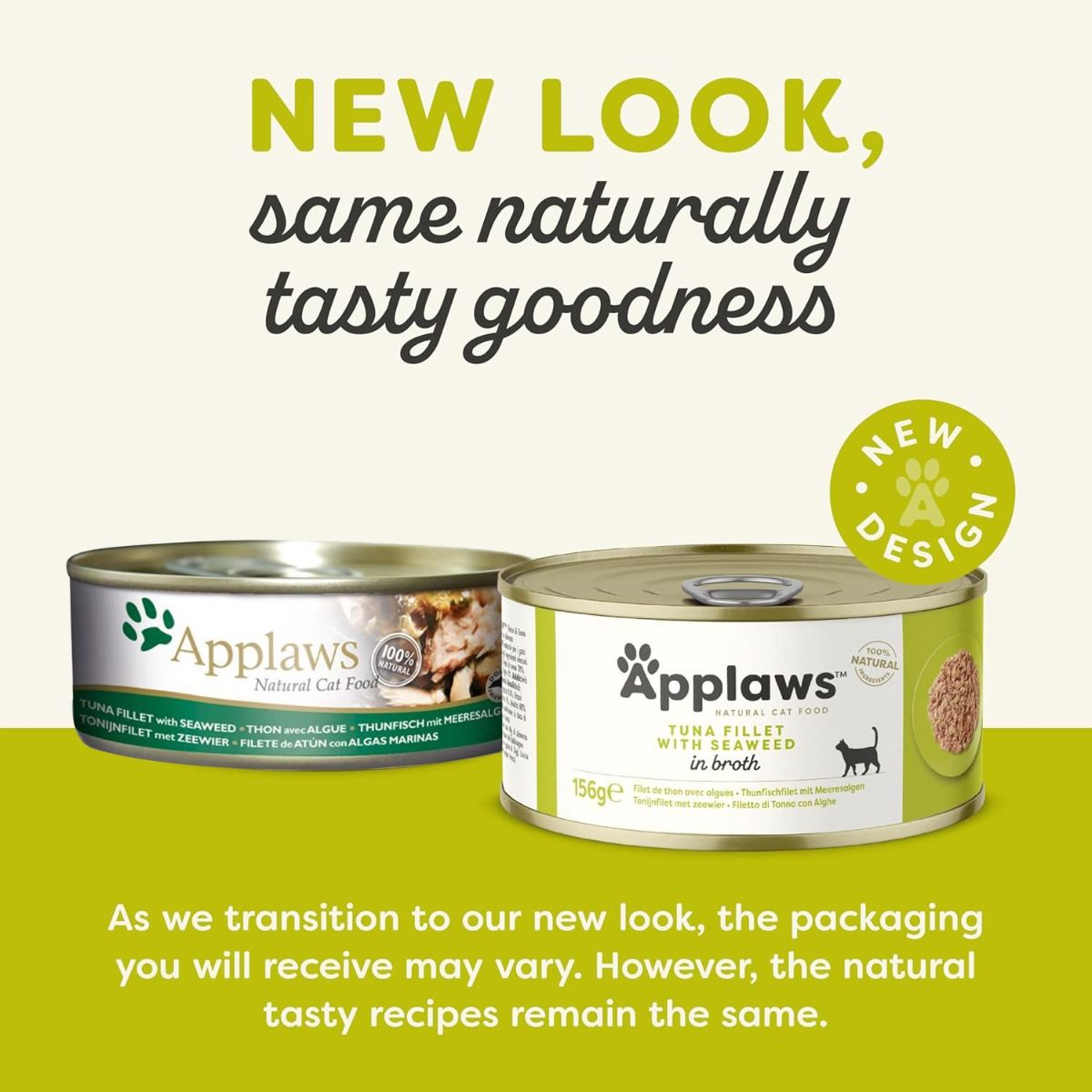 Applaws Tuna Fillet with Seaweed in Broth Wet Cat Food Tin - 70g - Shopivet.com