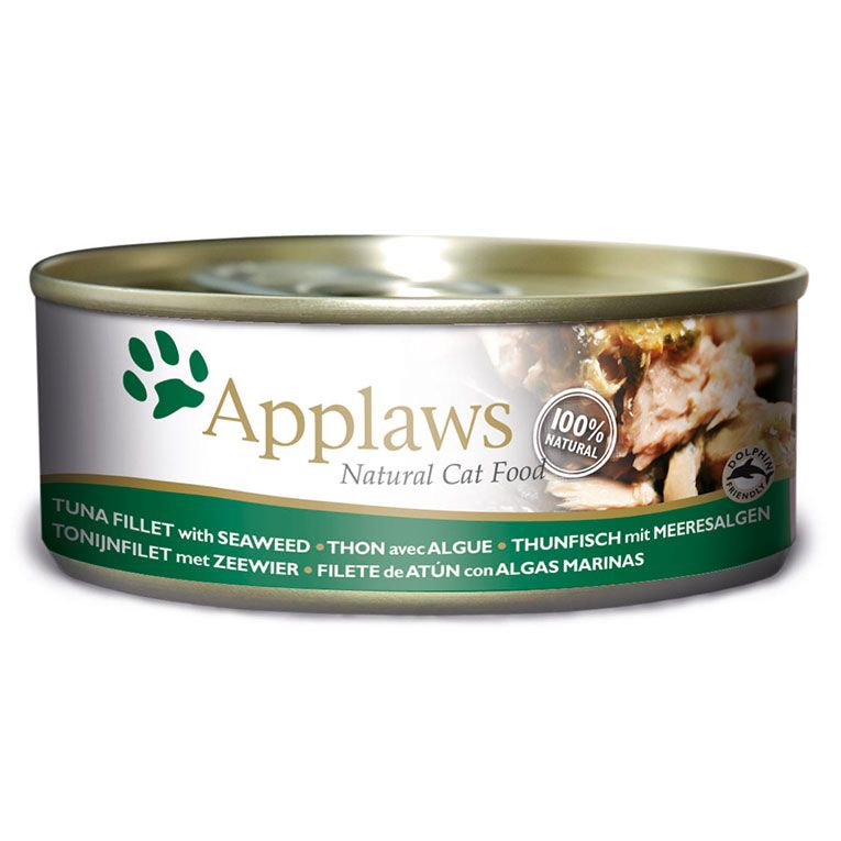 Applaws Tuna Fillet with Seaweed in Broth Wet Cat Food Tin - 70g - Shopivet.com