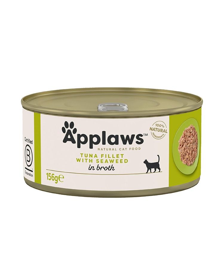 Applaws Tuna Fillet with Seaweed in Broth Wet Cat Food Tin - 70g - Shopivet.com