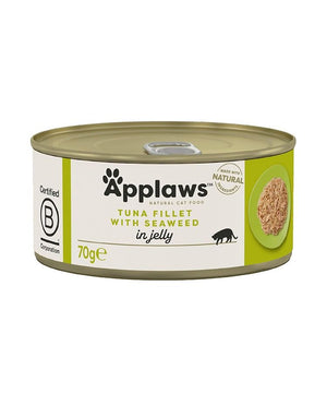 Applaws Tuna Fillet with Seaweed in Broth Wet Cat Food Tin - 70g - Shopivet.com