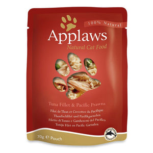 Applaws Tuna & Prawn Adult Wet Cat Food 70g Pouch - 70G - Shopivet.com