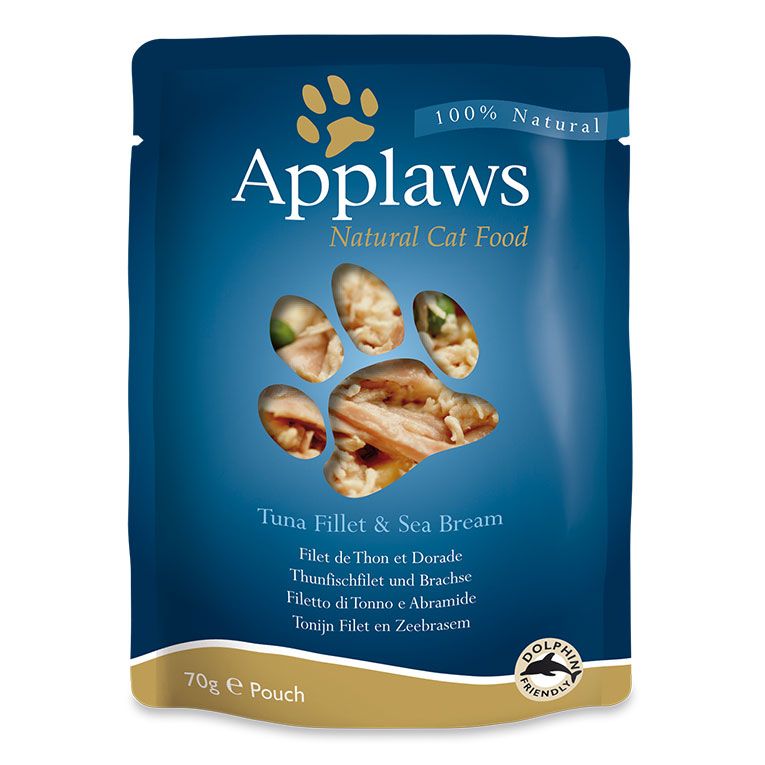 Applaws Tuna & Sea Bream Adult Wet Cat Food 70g Pouch - 70g - Shopivet.com