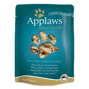 Applaws Tuna with Anchovy & Seaweed in Broth Wet Cat Food 70g Pouch - 70G - Shopivet.com