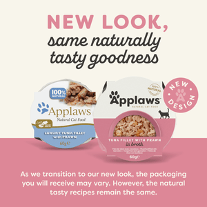 Applaws Tuna with Prawn Adult Wet Cat Food 60g Pot - 60G - Shopivet.com