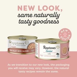 Applaws Tuna with Salmon in Jelly Senior Wet Cat Food 70g Tin - 70G - Shopivet.com