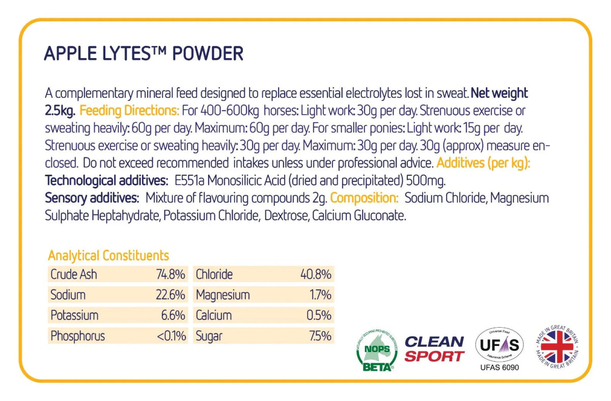 APPLE LYTES™ POWDER 10kg - Shopivet.com