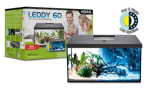 Aquael Aquarium Set Leddy 60 Black Day & Night - Shopivet.com